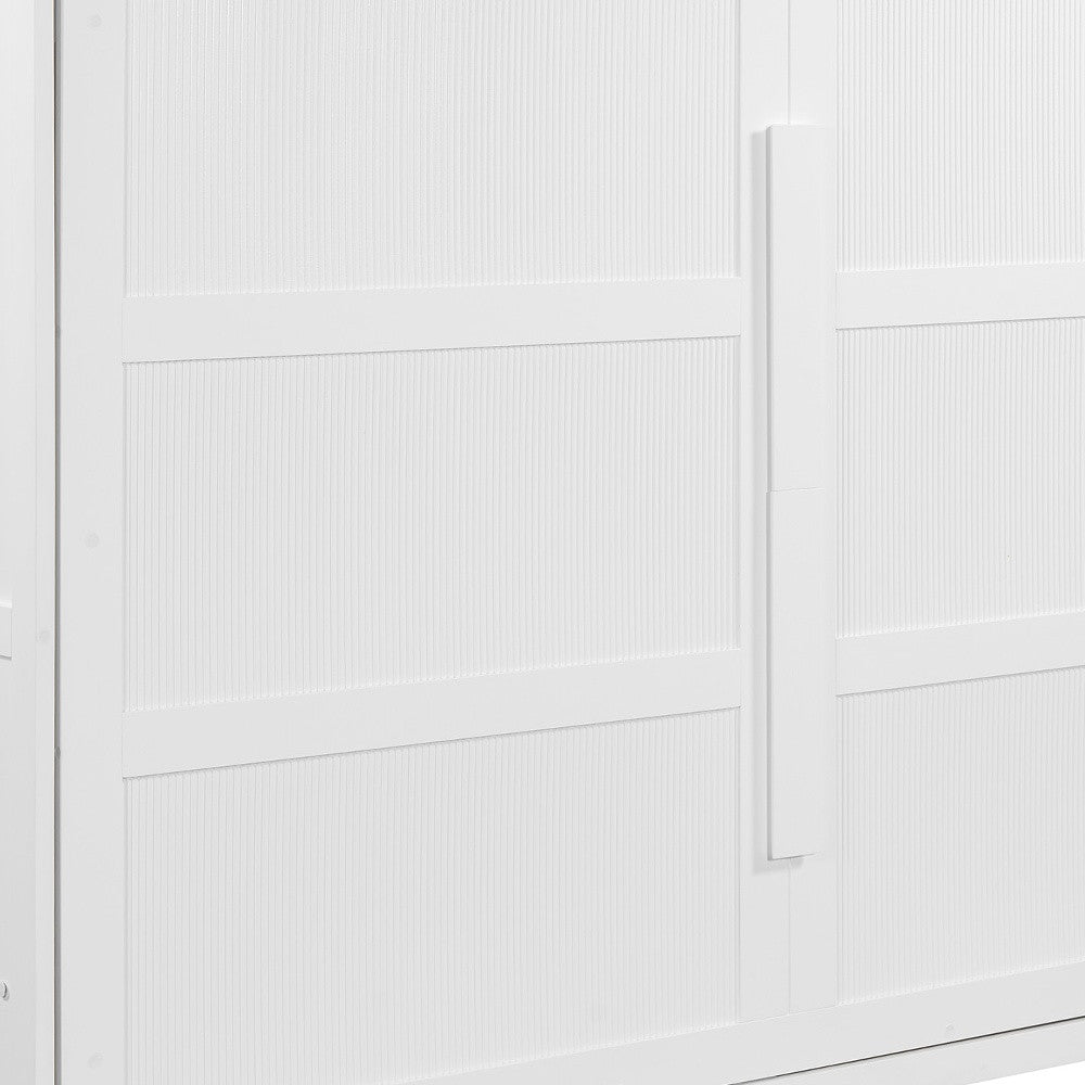 White Wood Queen Murphy Bed