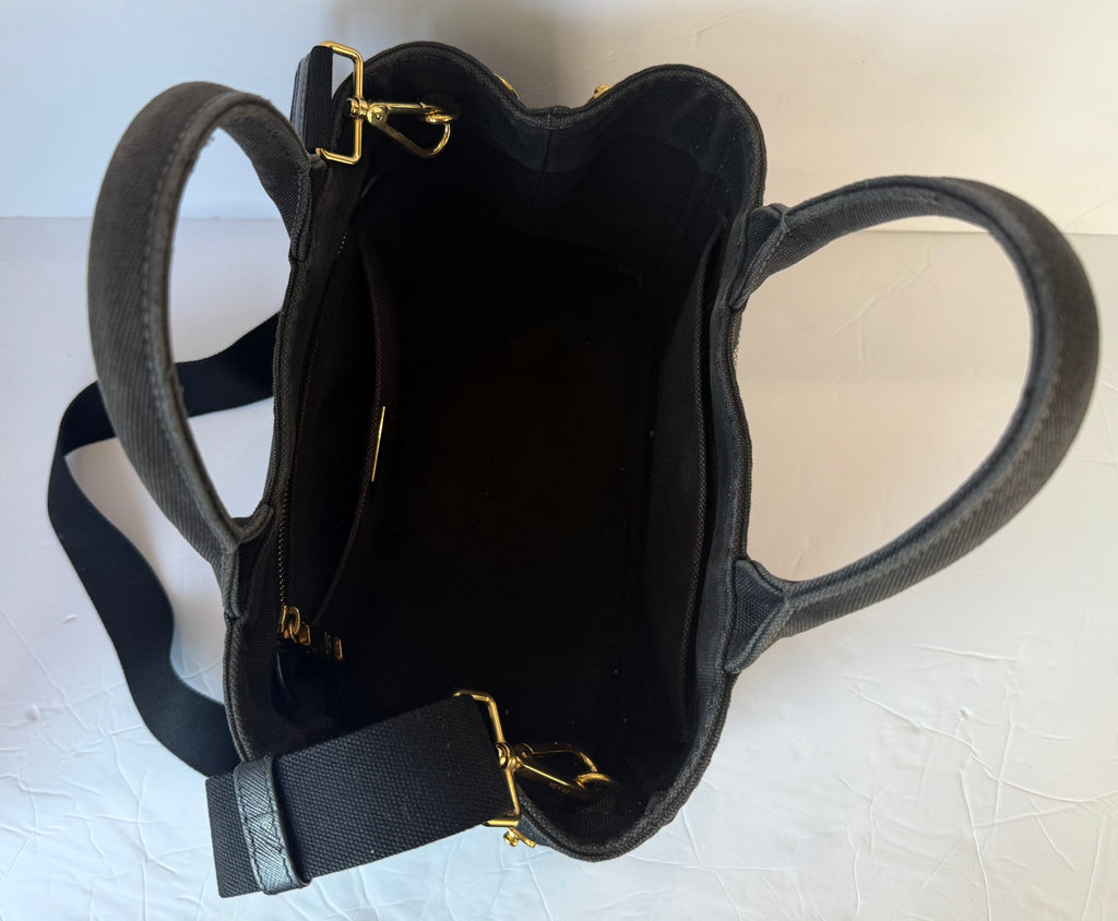 Prada Canapa Tote | Black Canvas