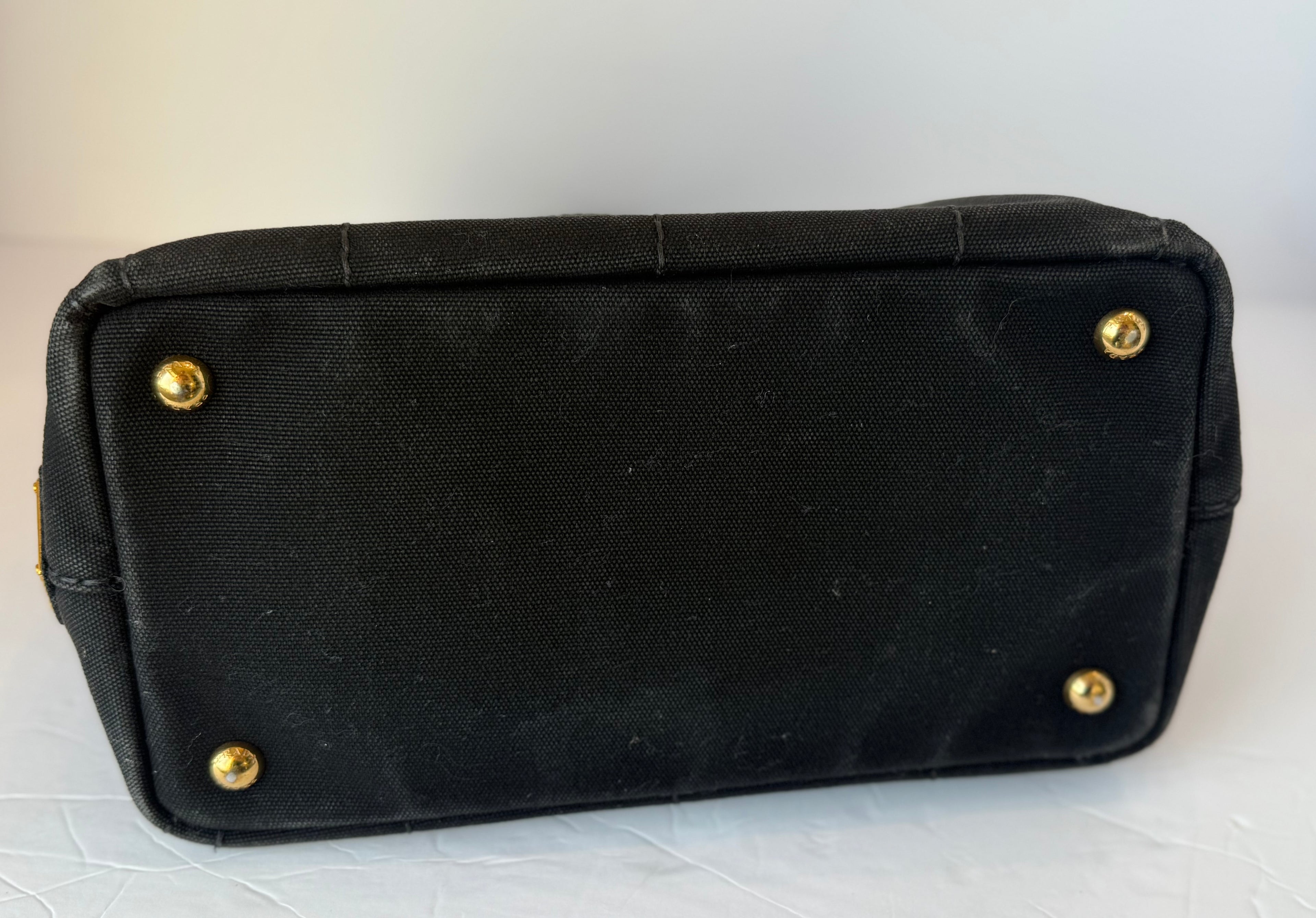 Prada Canapa Tote | Black Canvas