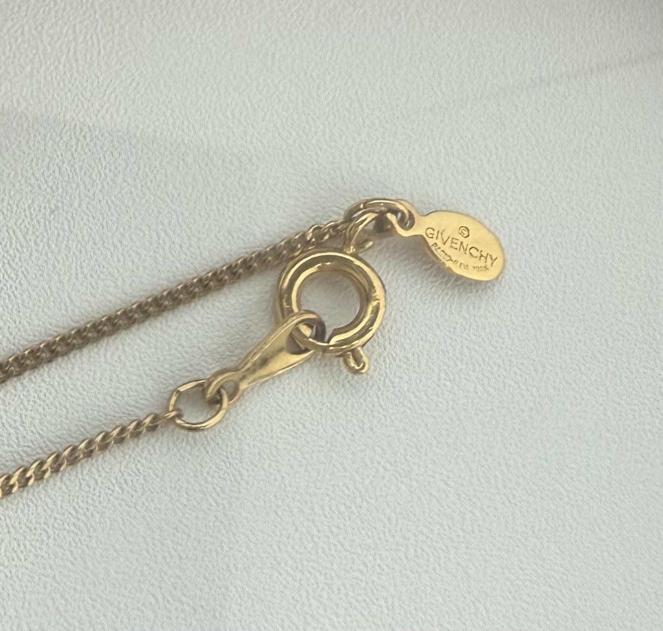 Givenchy Vintage Crystal G Pendant Necklace