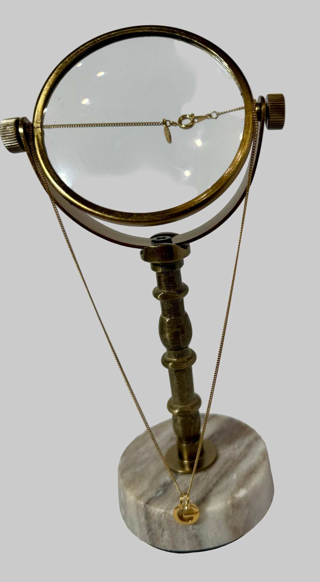 Givenchy Vintage Crystal G Pendant Necklace