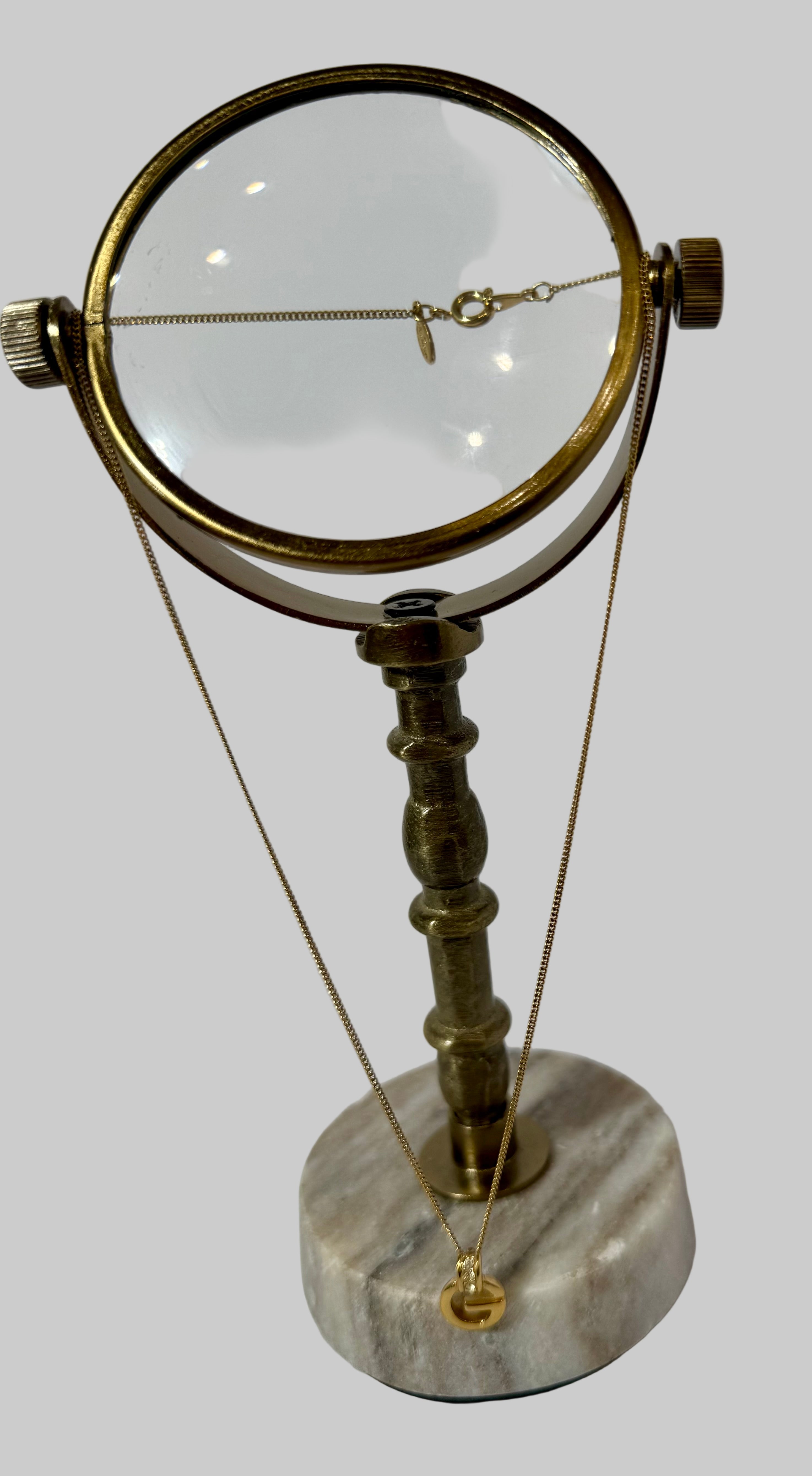 Givenchy Vintage Crystal G Pendant Necklace