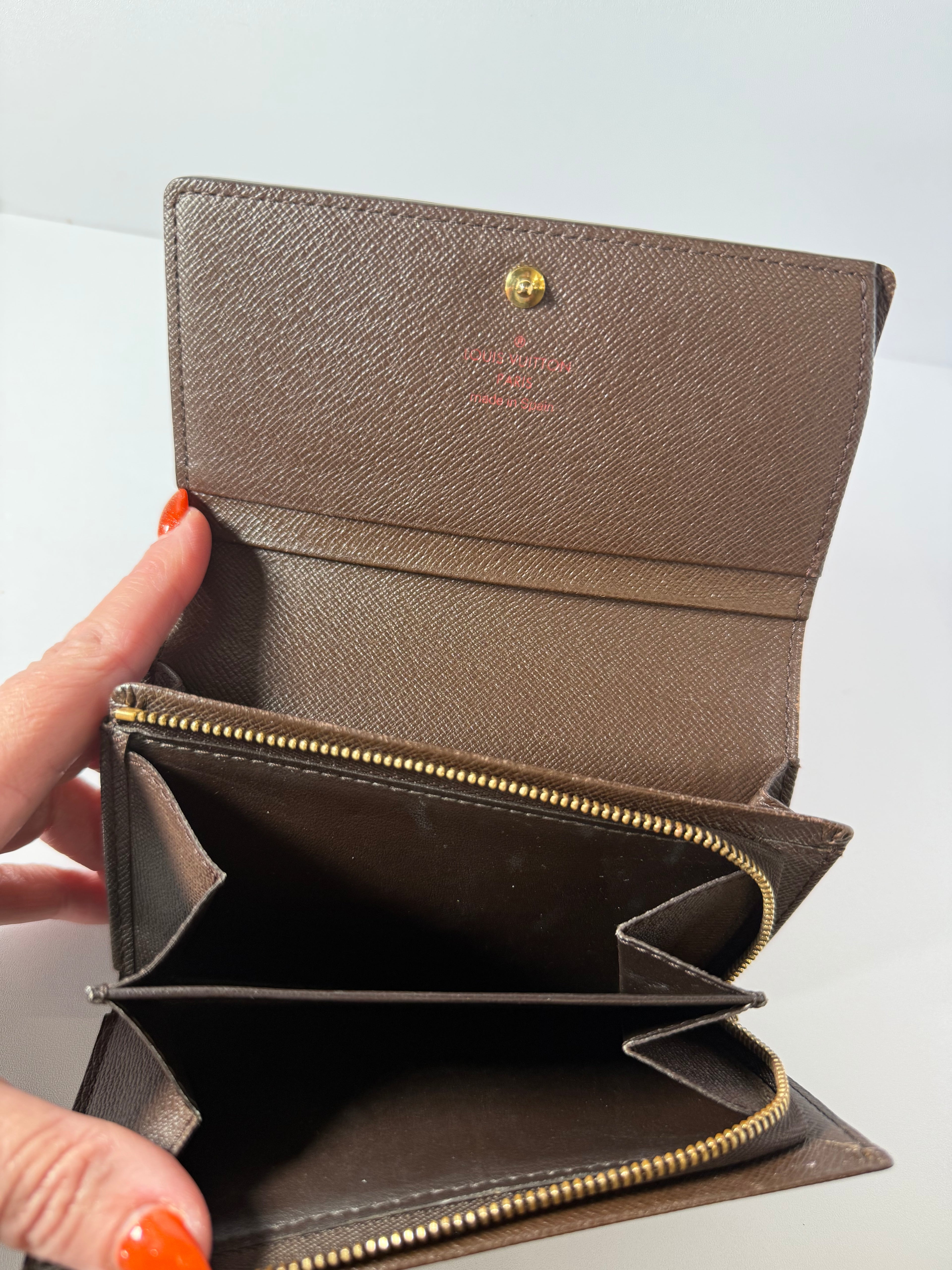 Louis Vuitton Damier Ebene Porte Monnaie Billets Trésor Bifold Wallet